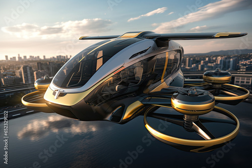 Flying car of the future, generative ai