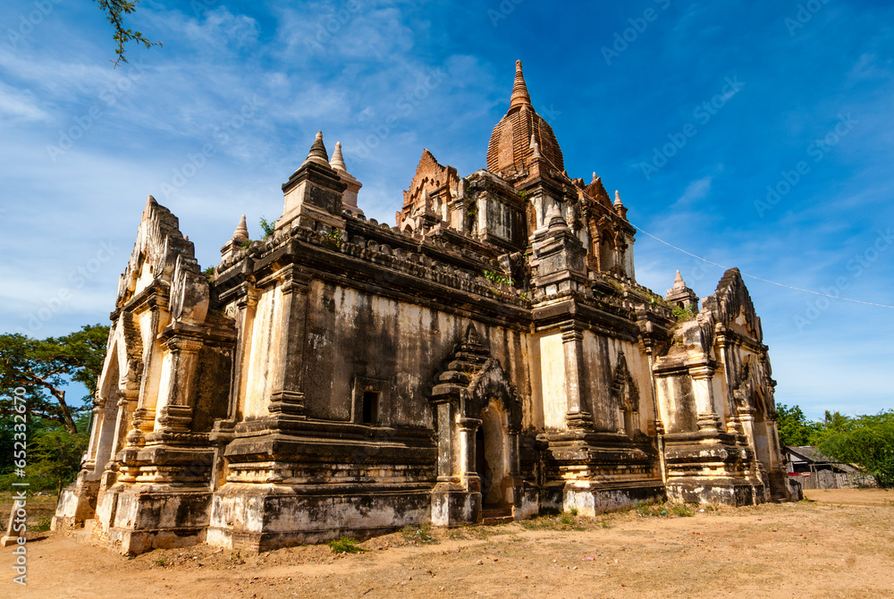 Exterior of the Tetigu Temple in Bagan, Nyaung-U, Myanmar, Asia