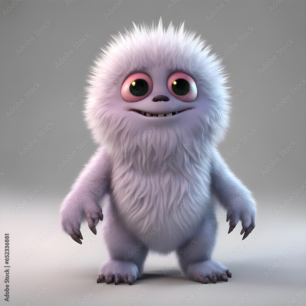 cute little monster smooth skin soft fur bright eyes