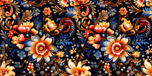 ornate floral seamless pattern tile background