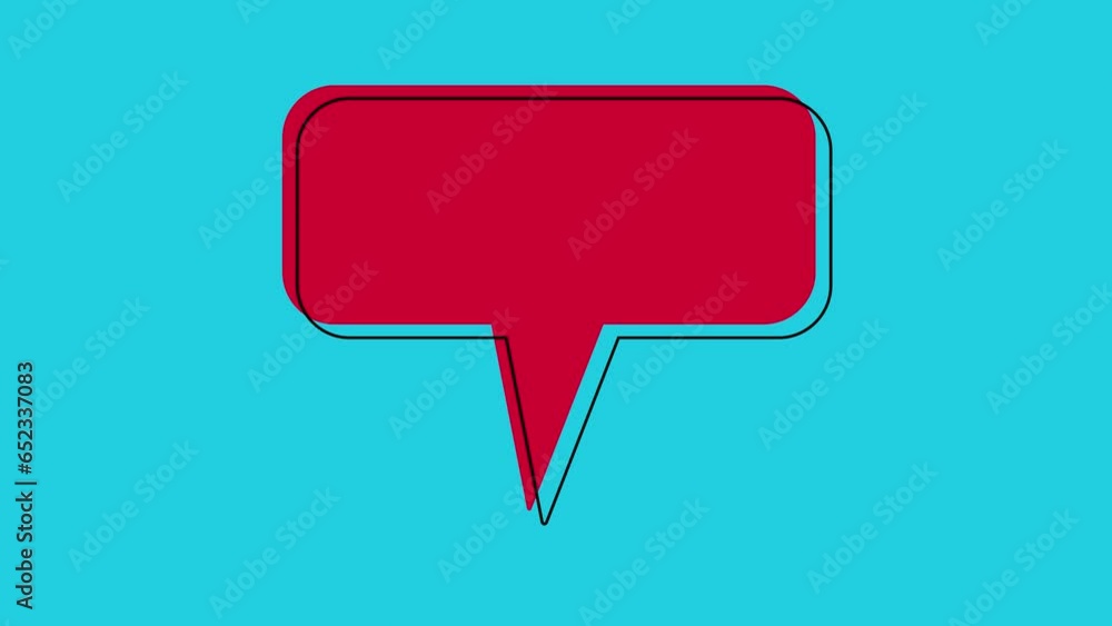 Red thought bubble on chroma key background. Animated white speech bubble. Chat balloon with copy space. Useful for comics and cartoons. Red thought bubble on chroma key background. Animated white speech bubble. Chat balloon with copy space. Useful for comics and cartoons.