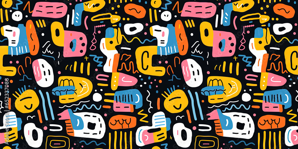 seamless doodle pattern tile background wallpaper colorful abstract - good for tapestry, cloth, fabric printing seamless doodle pattern tile background wallpaper colorful abstract - good for tapestry, cloth, fabric printing