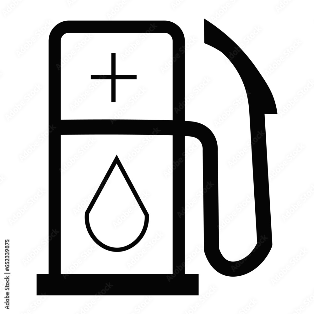 Fuel vehicles. Fuel filling symbol. Minimalist fuel pump logo