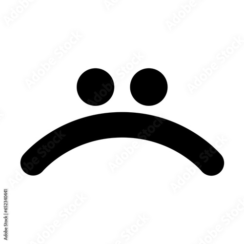 unhappy smiley face icon sad expression cute vector svg