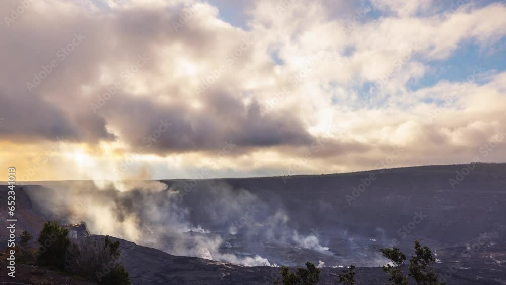 Time lapse of the steam rising from the bottom of the Kilauea Volcano on the Big Island of Hawaii Time lapse of the steam rising from the bottom of the Kilauea Volcano on the Big Island of Hawaii