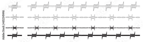 barbed wire line pattern security fence sharp metal wire