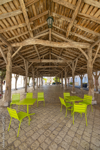 Halle de Gontaud-de-Nogaret built 1580, Gontaud-de-Nogaret, New Aquitaine, France