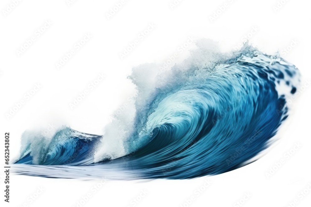 sea wave isolated white background - obrazy, fototapety, plakaty 
