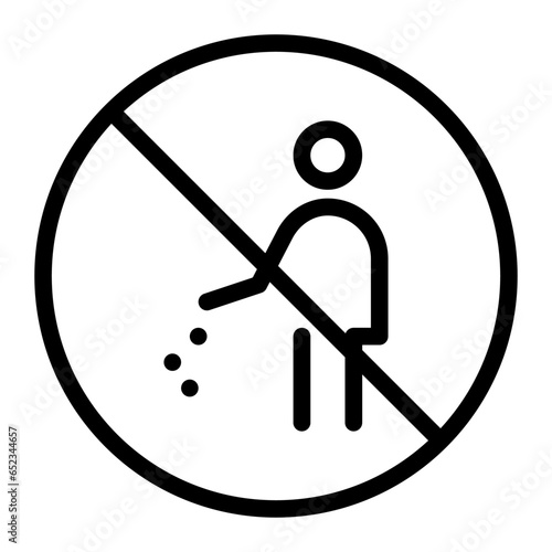 Do not throw trash line icon