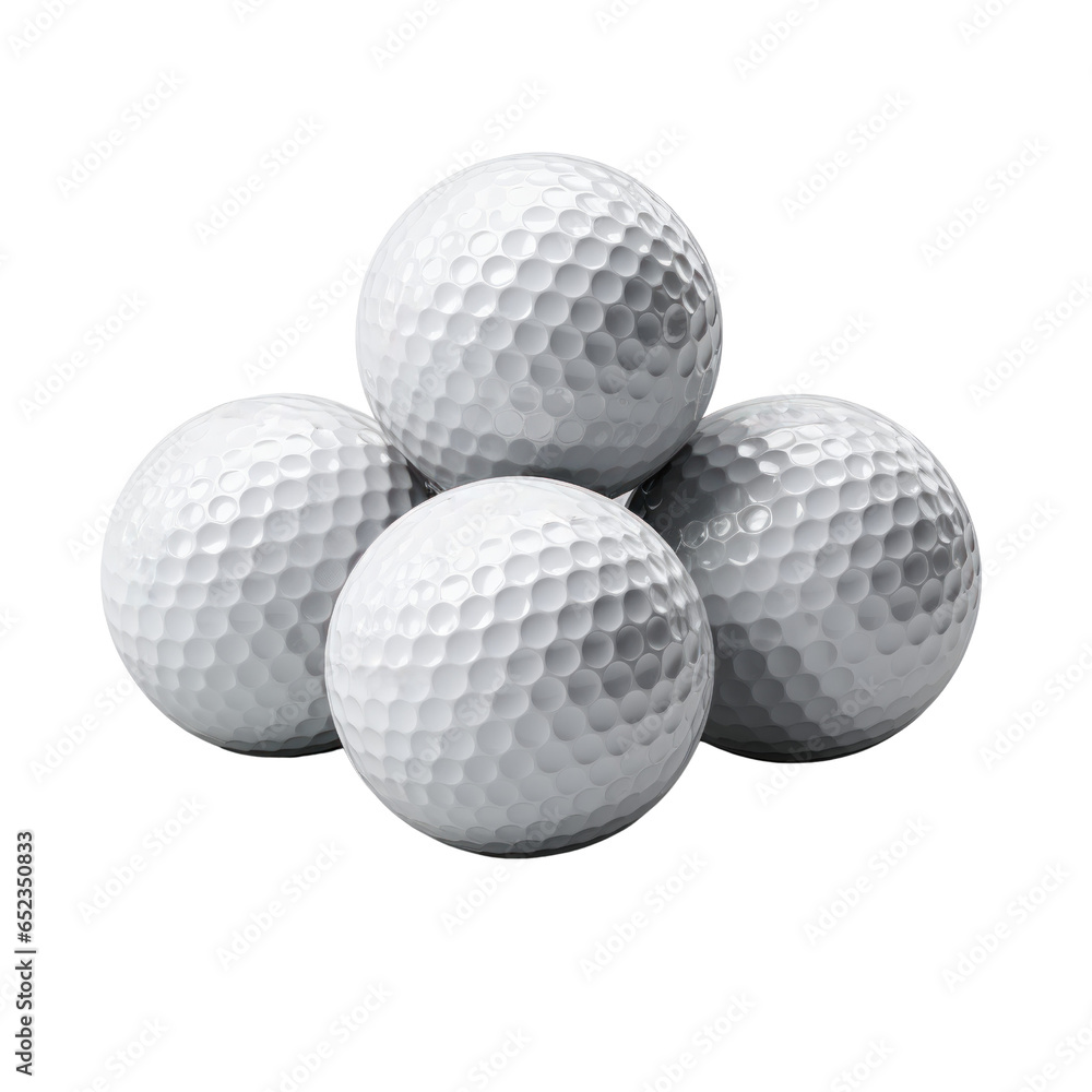 Golf balls. Isolated on transparent background. Golf balls. Isolated on transparent background.