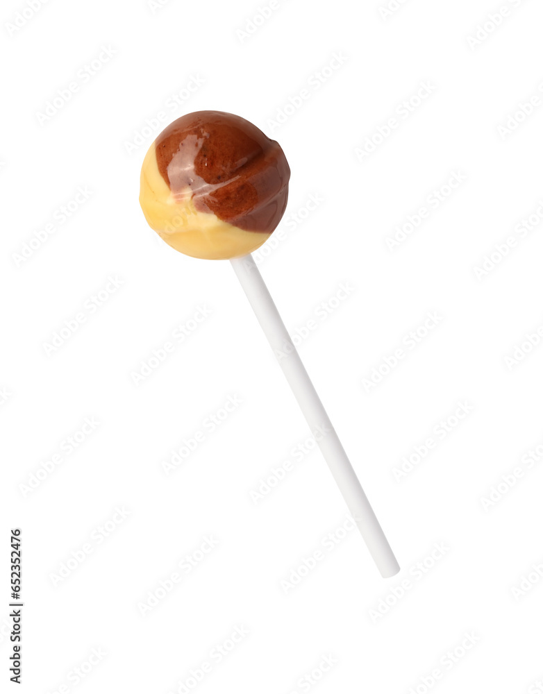 One sweet colorful lollipop isolated on white One sweet colorful lollipop isolated on white