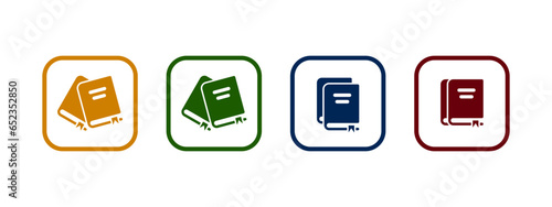 class books icon vector illustration. colorful class book concept.