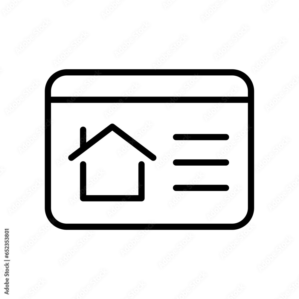 Course, homepage, landing, webinar, website icon. Browser internet Web access symbol for infographic or app. Simple Line Vector illustration. Design