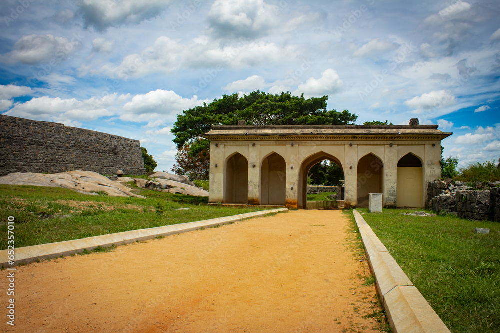 One of the entrance complex in the Gingee Fort, Villupuram district, Tamil Nadu, India