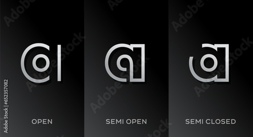 Set of letter A logo icon design template elements