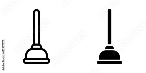 Plunger Icon,  for mobile concept and web design. vector illustration