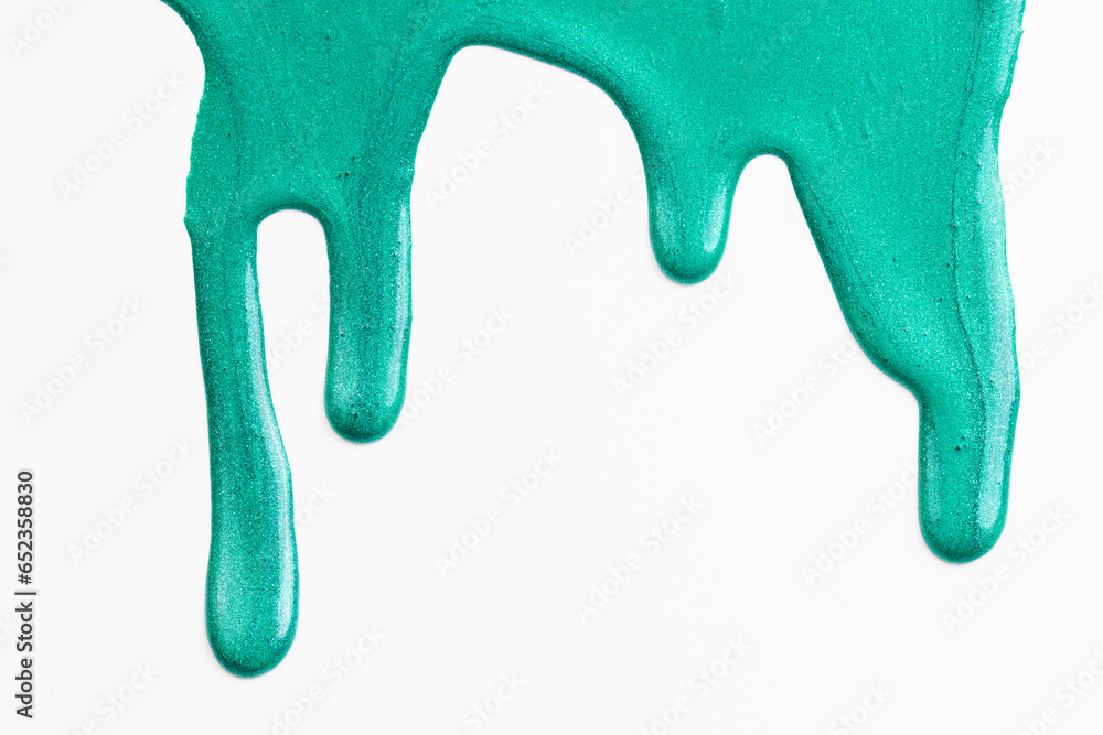Acrylic paint blot, chaotic brushstroke, spot flowing on white paper background. Creative green color backdrop, fluid art. Acrylic paint blot, chaotic brushstroke, spot flowing on white paper background. Creative green color backdrop, fluid art.