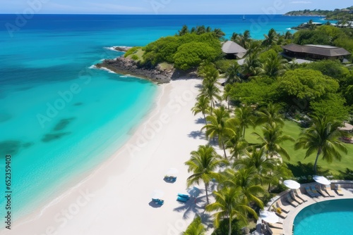 Aerial beach view