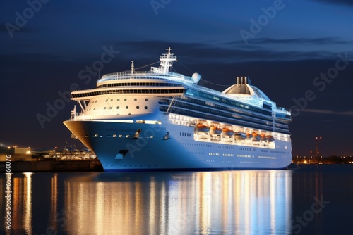 cruise ship in the harbor © Straxer