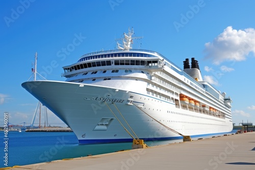 cruise ship in port © Straxer