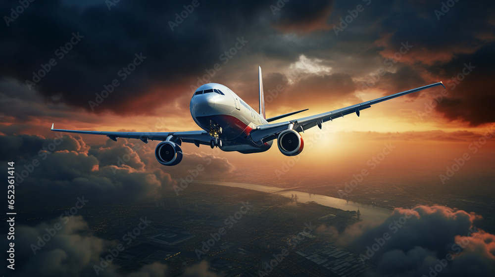 a_plane_flying_in_the_sky_with_white_clouds