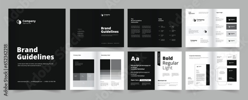 Brand Guideline, Brand Guideline Template, Brand Identity Layout.