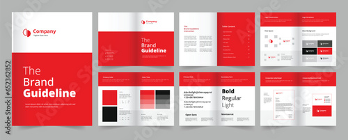 Brand Guideline, Brand Guideline Template, Brand Identity, A4 Brand Guidelines Design.