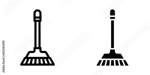 Broom Icon, for mobile concept and web design. vector illustration