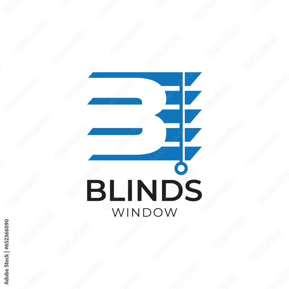 Blind window logo design vector