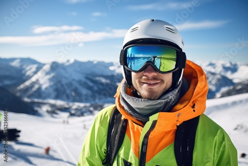 portrait of a young skier