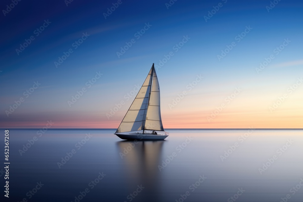 Sailing with sailboat.