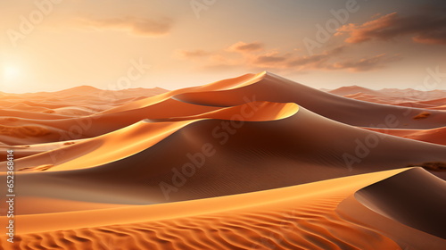 beautiful dune in golden light