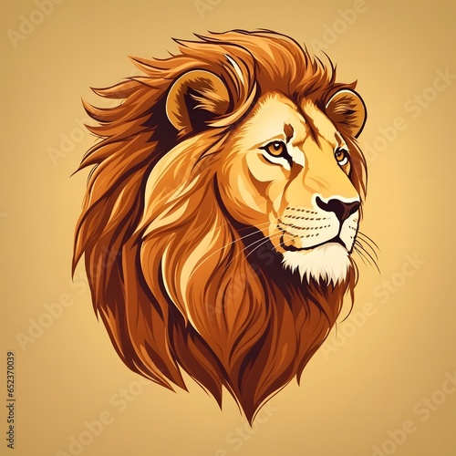 Lion illustration AI Generative