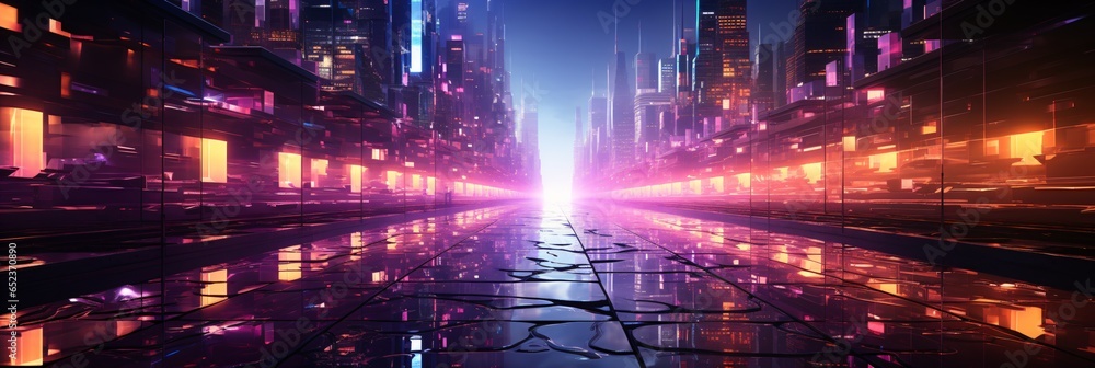 abstract futuristic city