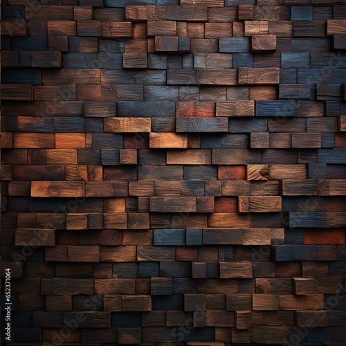 Wooden wall texture background with vignette for interior design.