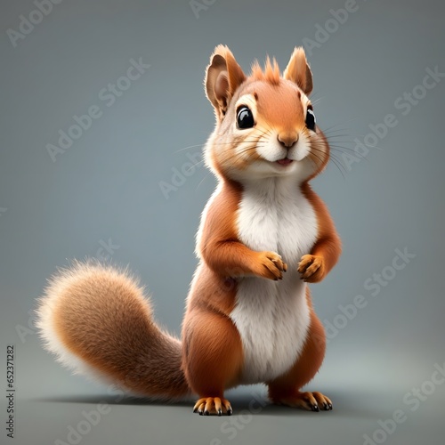 Squirrel illustration AI Generative © nomanmiazi