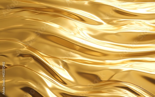 Gold crumpled paper texture, gold leaf foil background