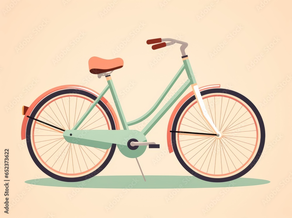 Fototapeta premium illustration of a retro road bicycle 