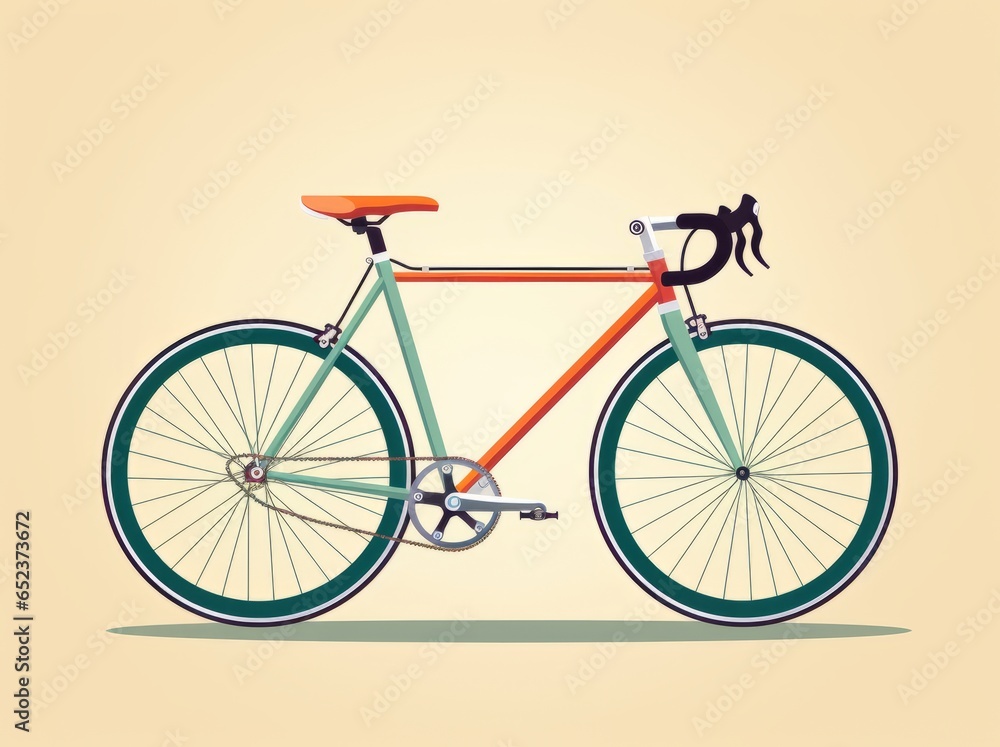 illustration of a retro road bicycle illustration of a retro road bicycle