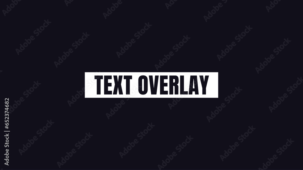 how to make text overlay