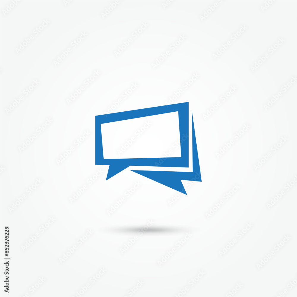 Chat Icon flat style isolated on white background. Speech bubble, message vector Icon, chat talk logo vector. Comment, chatting, speak, Blue chat Messenger icon. Vector illustrator Chat Icon flat style isolated on white background. Speech bubble, message vector Icon, chat talk logo vector. Comment, chatting, speak, Blue chat Messenger icon. Vector illustrator