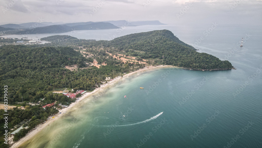 The aerial view of Phu Quoc Island in Southern Vietnam