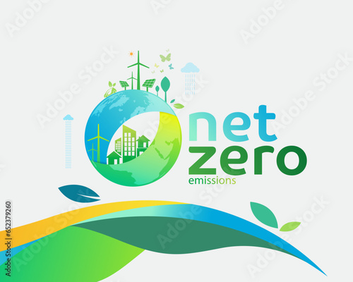 Net zero and carbon neutral concept. 