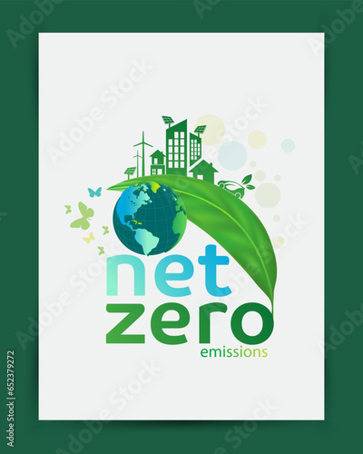 Net zero and carbon neutral concept. 