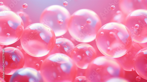 Pink bubbles background. 