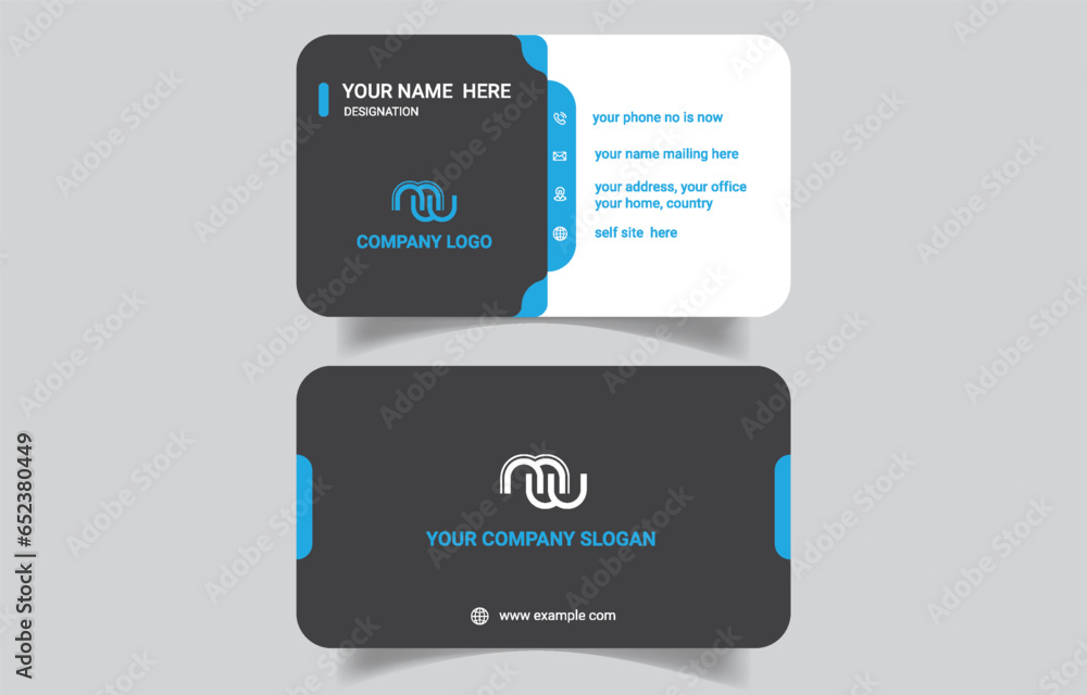 Stylish modern business card template Stylish modern business card template