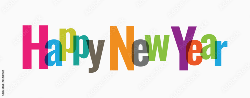 Happy new year greeting card design. celebrating Newyear winter holiday background vector