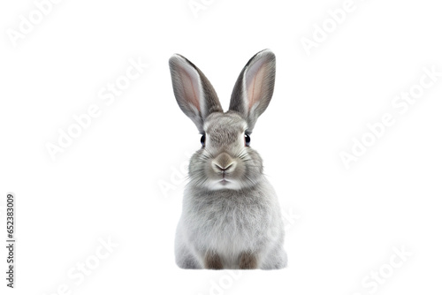 a beautiful rabbit on a white background studio shot isolated PNG © JetHuynh