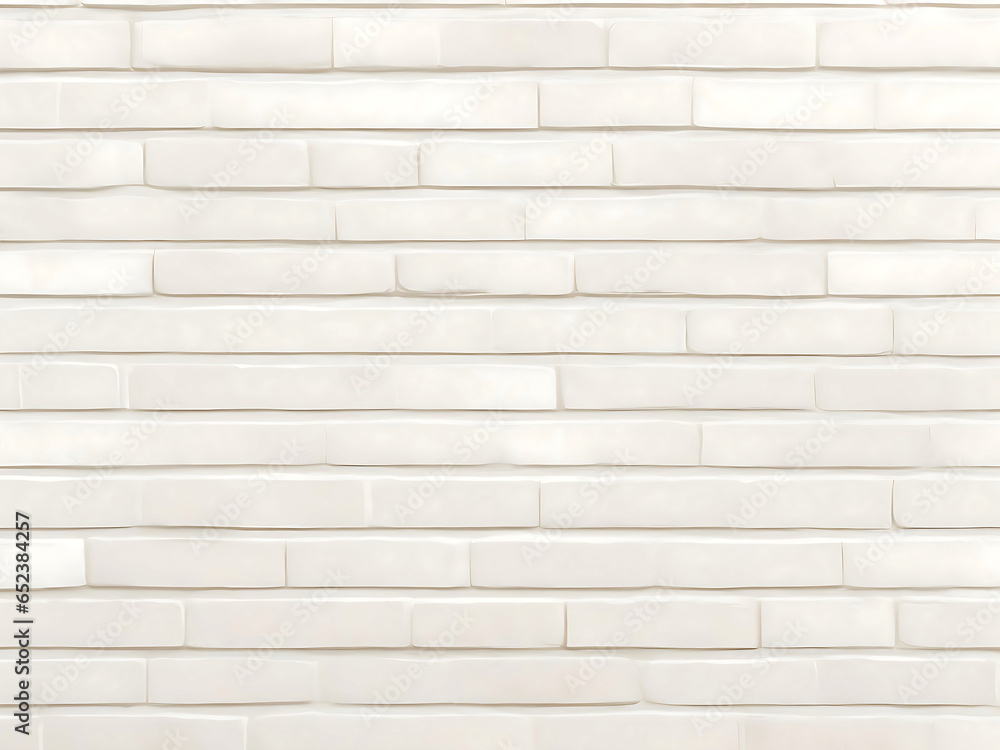 Naklejka premium White and Cream Bricks Wall Stonework Flooring Interior Background Texture