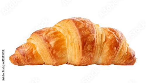 croissant isolated on transparent background cutout photo
